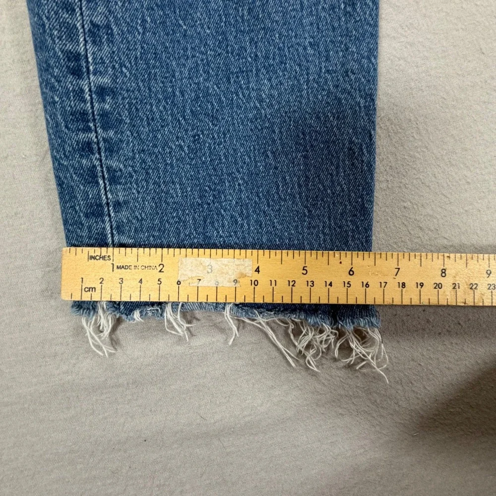 Levis Premium Wedgie Straight Distressed‎ Jeans Blue Medium Wash 29